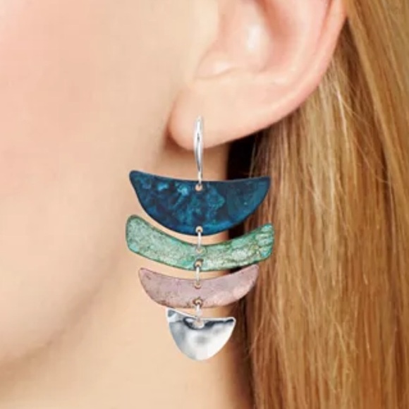 Robert Lee Morris Soho Patina Chandelier Fishtail Earrings - Picture 8 of 16